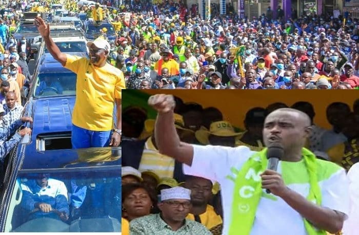 Speculations as Senator Malala Storms Ruto’s Mega Rally in Eldoret