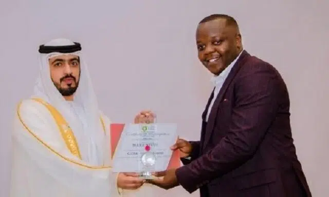 Kenyan Man Mark Steve Honored by Dubai Ruler As Most Influential Youth Leader