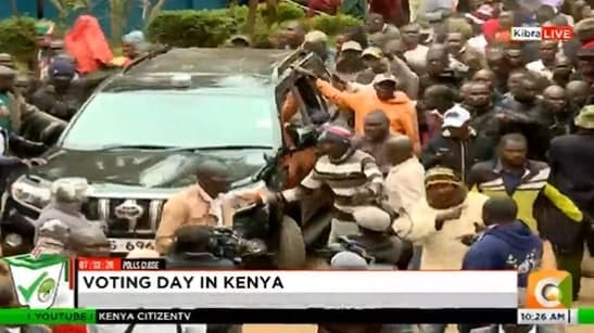 VIDEO: Kibera at Standstill as Sea of Humanity Heroically Welcome Raila to Vote