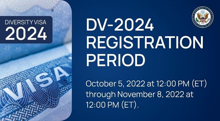 Diversity Green Card Lottery DV 2024 Opens Today, October 5 2022-How to Apply