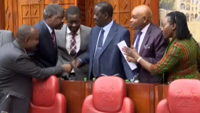 Kenyans Concerned as CS 'Reports' to Raila During Uhuru’s Absence