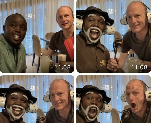 Kenyan Comedian Arap Uria gets his wish, meets Peter Drury in Qatar