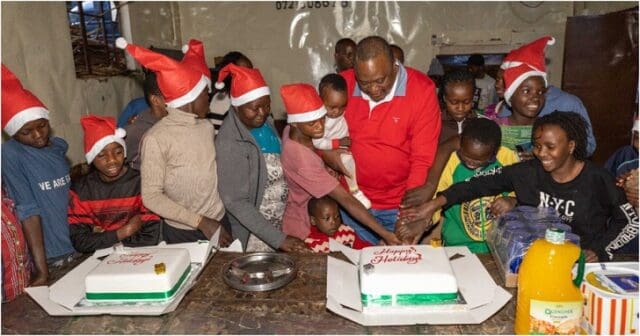 Uhuru Kenyatta Surprise Kids with Special Christmas Gifts at Children Homes