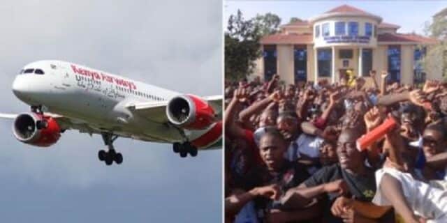 Kenya Airways Gift Mang'u High School A Boeing Plane