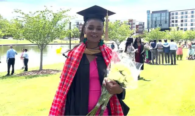 Winjoy Karendis Joy of Graduating with a Masters Degree from UAH