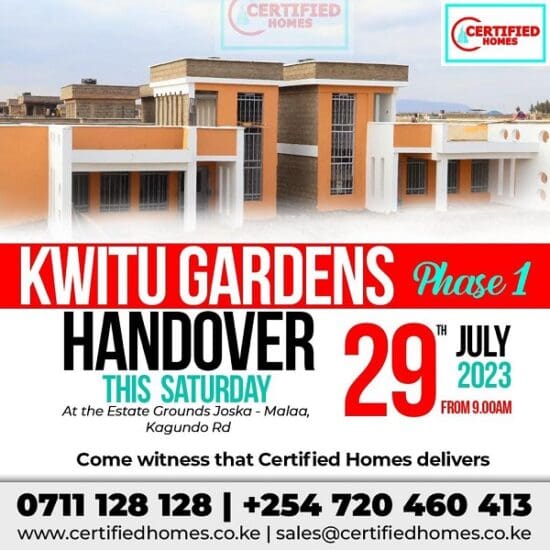 The Grand Handover Of KWITU Gardens By Certified Homes