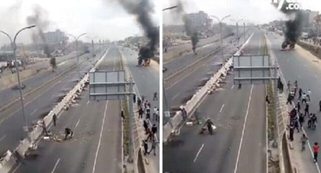 Azimio Protests Turn Chaotic: Nairobi Expressway Barriers Destroyed