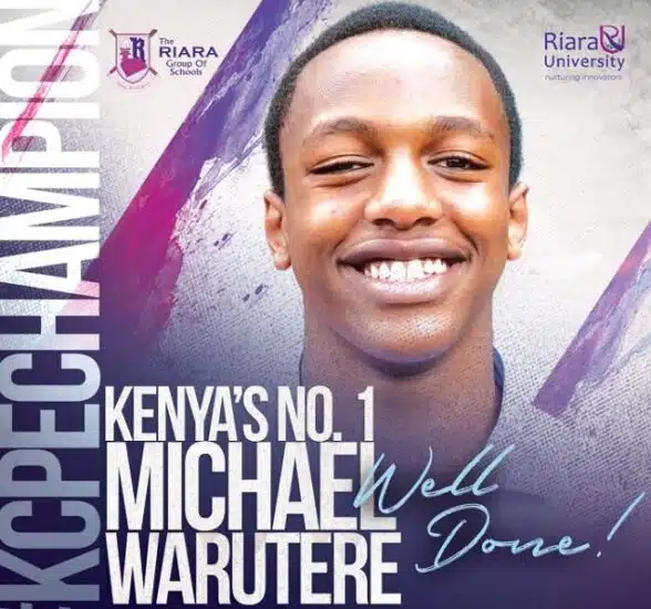 Surprice Gift for Top 2023 KCPE Candidate Michael Warutere from Wellwishers