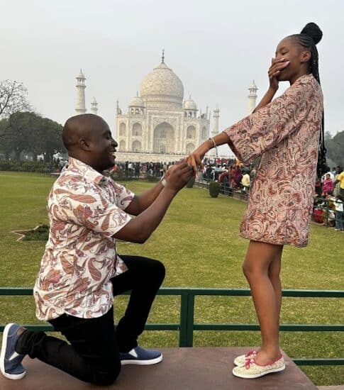 Meru MCA Dennis Kiogora takes lover to India for Proposal at Taj Mahal