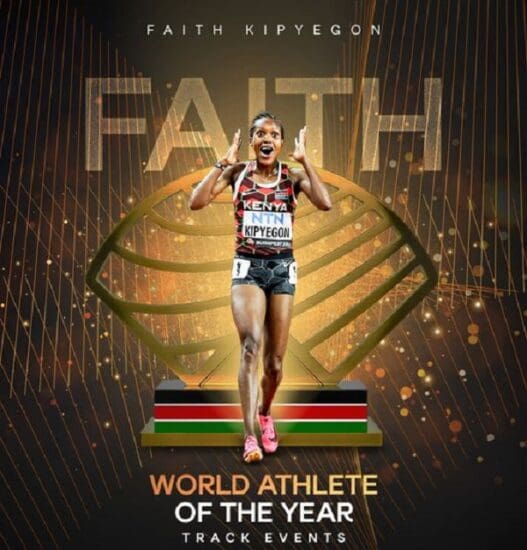 Faith Kipyegon Crowned Female World Athlete of the Year