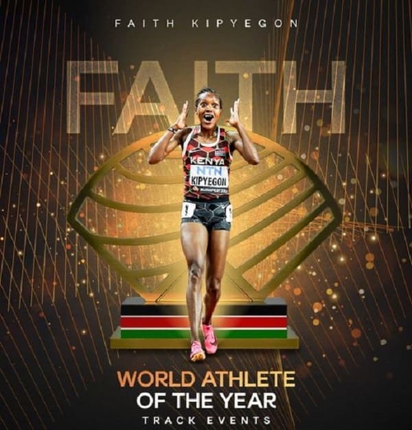 Faith Kipyegon Crowned Female World Athlete Of The Year