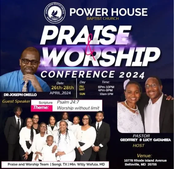 Invitation: Power house praise & worship conference with Dr Okello