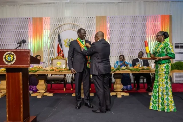 Ruto Receives Ghana's Highest Honor in Historic Ceremony