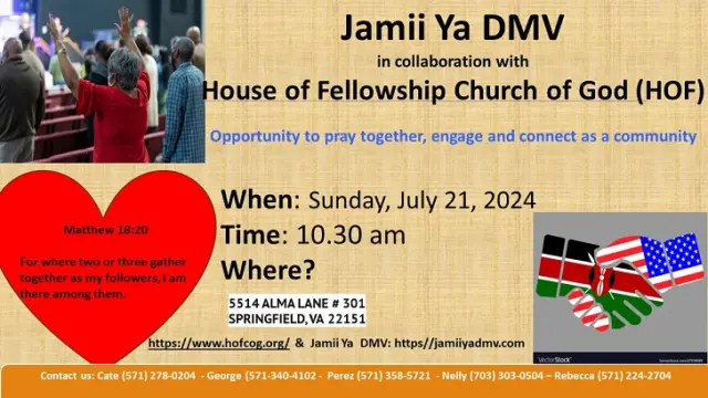 Jamii Ya DMV & House of Fellowship Church of God Get Together