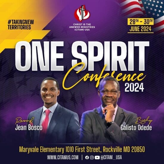 Invitation To One Spirit Conference 2024 in Rockville, Maryland