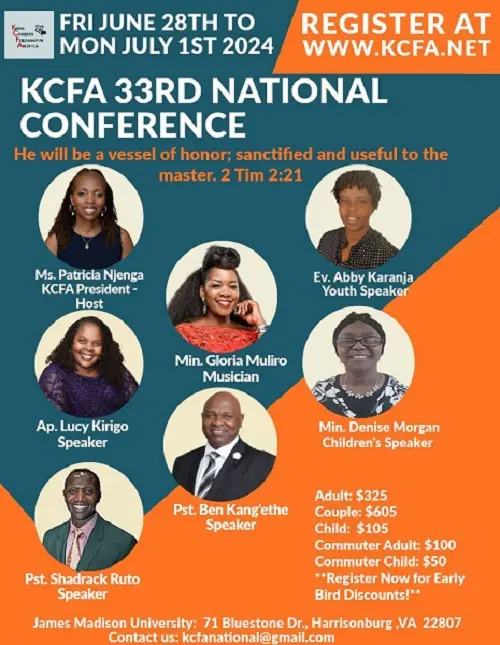 Invitation to KCFA 33rd National Conference in Harrisonburg VA