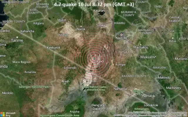 Earthquake of 4.2 magnitude Hits Nairobi And Its Environs