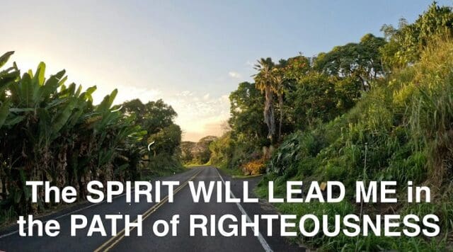 The Spirit Of God Will Lead you In The Path Of righteousness 