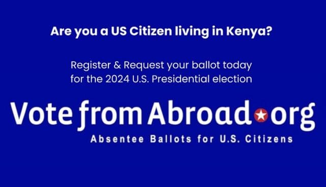 Kenyan US Citizens Can Vote from Kenya: Two Weeks To Go