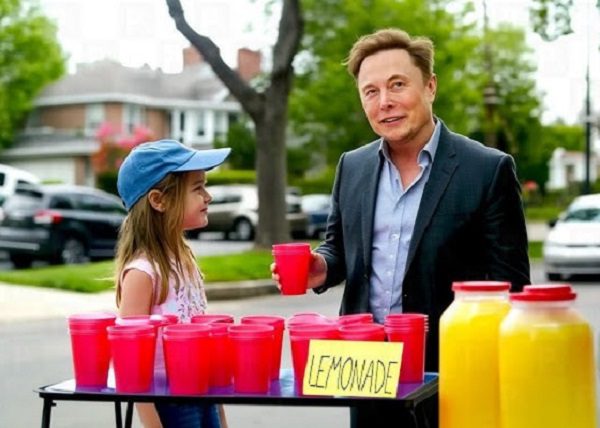 Girl Sells Lemonade To Pay For Her Chemo to Elon Musk