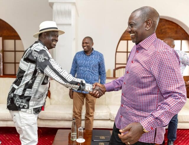 President Ruto's Exclusive Talks with Raila at State House Mombasa