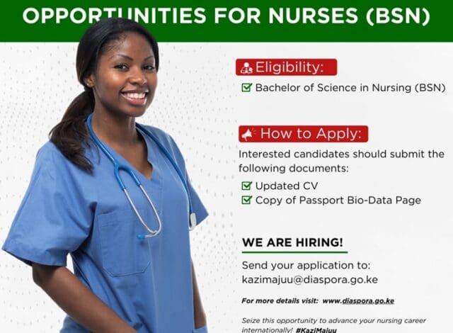 Nursing Jobs Opportunities in USA for Kenyan Nurses 