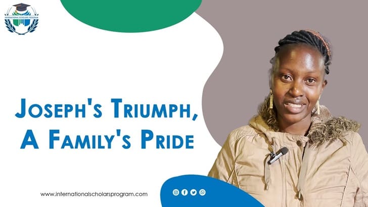 Family Pride as Joseph Njakwe Leaves to Study in USA