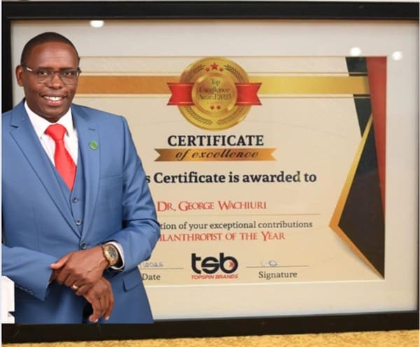 Dr Wachiuri Honored as Philanthropist of the Year 2025