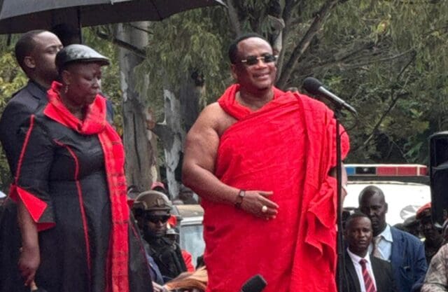 Raila's Sister Ruth Odinga Introduces Husband at Funeral 