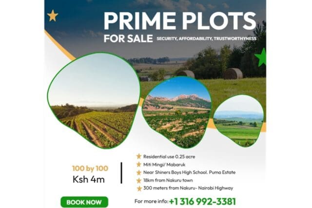  Prime Plot for Sale by Owner at Miti Mingi Near Nakuru with Title