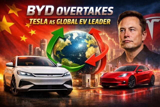 China’s BYD Overtakes Elon Musk's Tesla as Global EV Leader