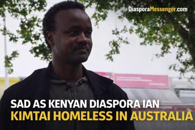 Sad as Kenyan Diaspora Ian Kimtai Found Homeless in Australia