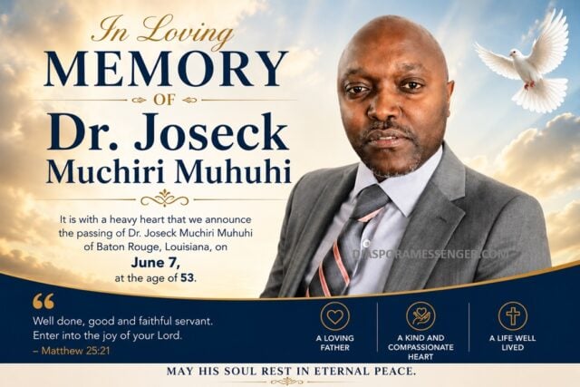 Heartbreaking Loss: Dr Muhuhi Passes Away in Louisiana 1 Heartbreaking Loss: Dr Muhuhi Passes Away in Louisiana